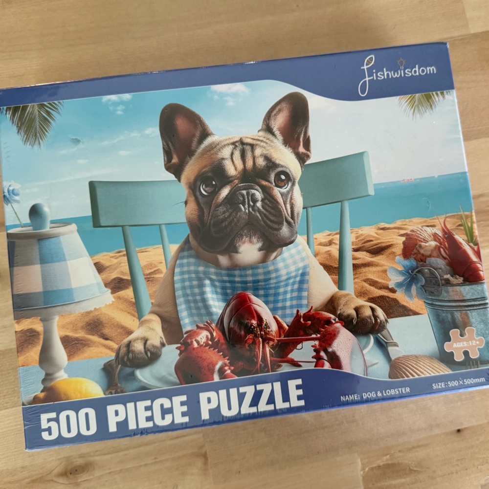 Fishwisdom French Bulldog Puzzle (500) Unopened